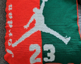 Manta Jordan verde y naranja n.° 23