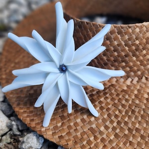 Luau Party Foam Flower Hair Accessory (New Double Tiare) 1 piece