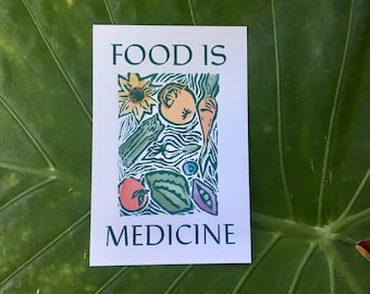 Food is Medicine Postcard