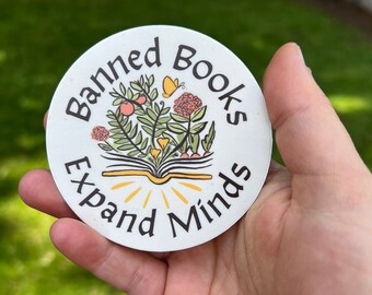 Banned Books Expand Minds sticker