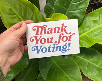 Masse: Danke fürs Voten! Postkarten für Wähler