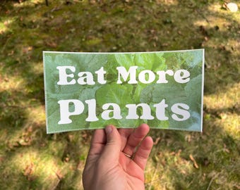 Eat More Plants Autoaufkleber