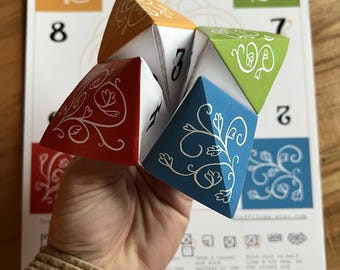 Mittelalterlich inspirierte DIY Wahrsagerin Cootie Catcher