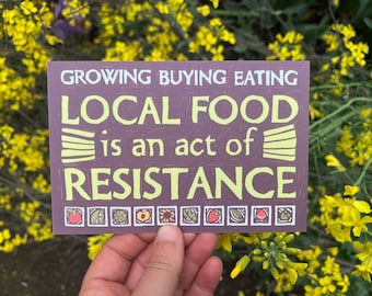 Local Food is an Act of Resistance Postcard
