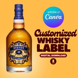 Printable Whiskey Label Custom Digital Download Groomsmen Gift ...