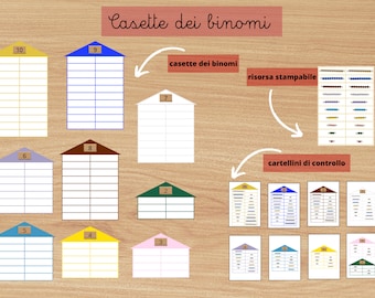 Montessori Math Binomial Houses (with Printable Pearl Sticks)