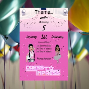 Dress to Impress invitation