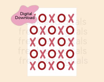 Printable Valentine's Day Card - XOXO - Digital Card