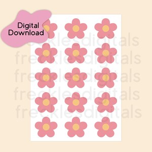 Printable Mother&#39;s Day Card - Pink Flowers - Digital Card