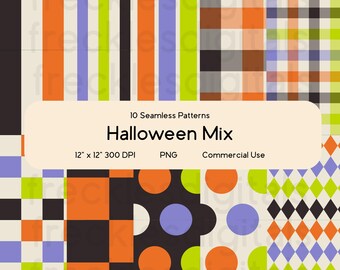 Halloween Mix Seamless Pattern Bundle | Repeating Pattern
