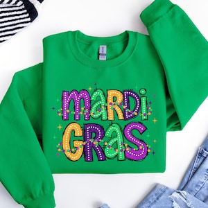 Karneval Sweatshirt, Louisiana Sweatshirt, Fleur De Lis Coquette Kostüm Karneval Karneval Shirt, New Orleans Cruise Shirt, Fat PVC