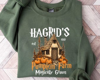 Hagrid's Pumpkin Patch Sweatshirt, Fall Sweatshirt, Hagdrid's Pumpkin Farm Shirt,Halloween Tee,Spooky Season,Pumpkin Thanksgiving Sweatshirt