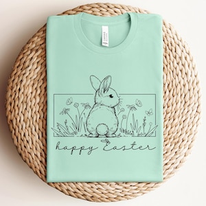 Happy Easter Shirt, Happy Easter Bunnies Shirt, Bunny Shirt, easter Bunny Shirt, Cute Easter Shirt, Leopard Bunny Shirt, Easter Matching Tee