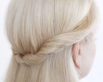 Minimalist Halo Headband – Cold Forged Greek Brass, Copper or Steel Crown, Everyday Hair Accessory, Elven Style Hairband