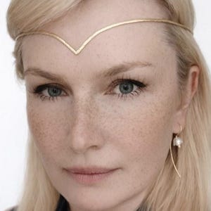 Alvcirkelkrona – Minimalistisk hårcirkel – Renässansälvhuvudbonad – Stål Mässing Koppar