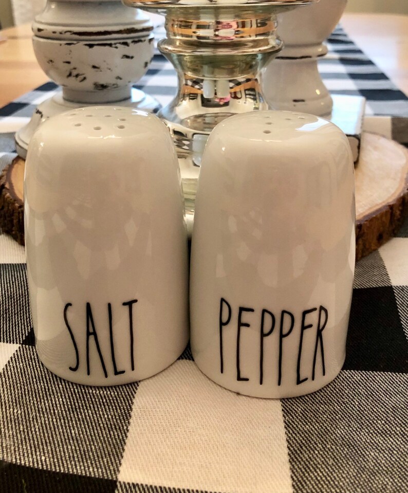 Large Salt and pepper shakers Rae Dunn inspired vintage Etsy