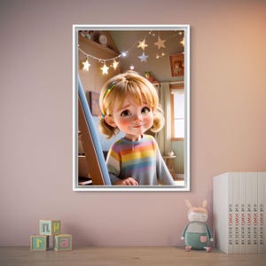 Personalized Riley Portrait Inside Out Custom Portrait Riley Birthday ...