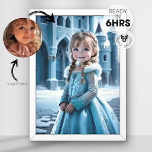 Personalisierte Elsa Porträt Individuell Gefrorene Elsa Porträt Elsa Geburtstag Hintergrund Elsa Geburtstagsparty Elsa Einladungskarte Elsa Geschenk Elsa Poster