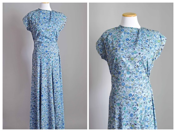 Montech 1940s floral dress | asymmetrical 40s fro… - image 1