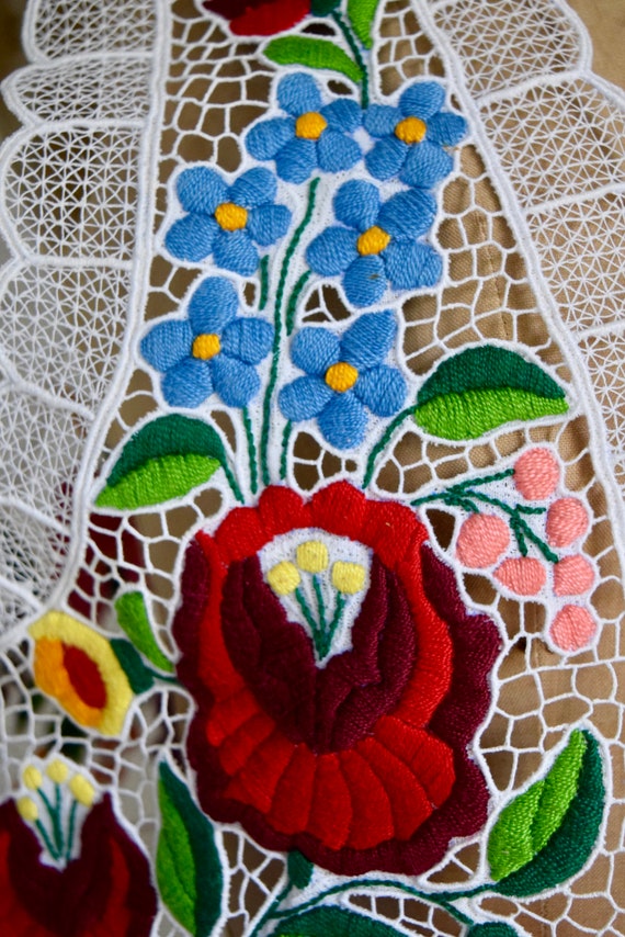 traditional hungarian hand embroidered folk peasa… - image 6