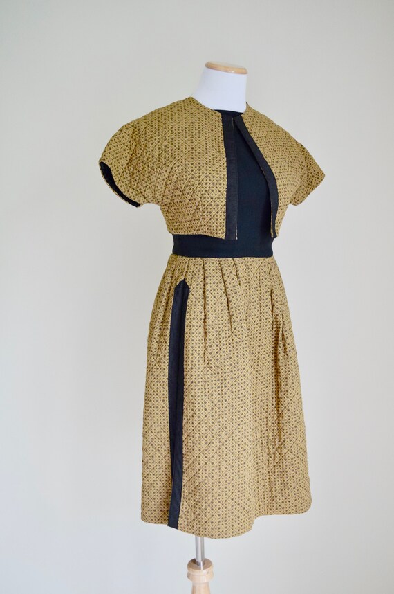 The Quilting Bee Dress | 1950s quilted dress with… - image 9