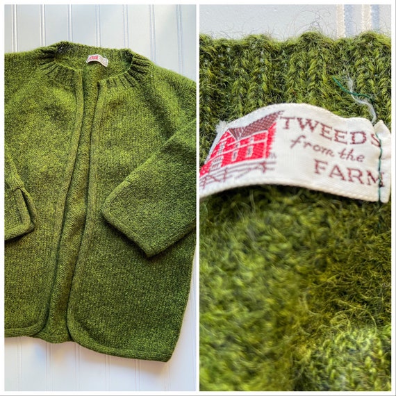 vintage 60s Tweeds From The Farm cardigan - image 1