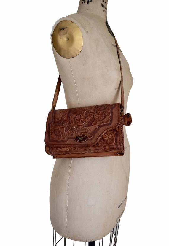 Small Leather Pouch - Giddy Up Clutch Purse - Brown