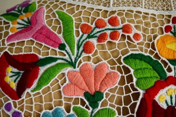 traditional hungarian hand embroidered folk peasa… - image 9