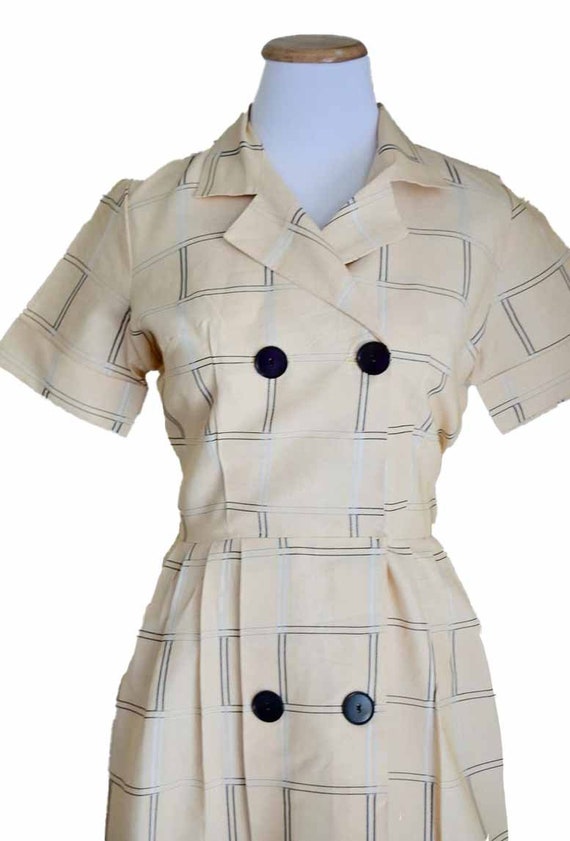 A Daytimer Dress | vintage 1940s dress | plaid 40… - image 3