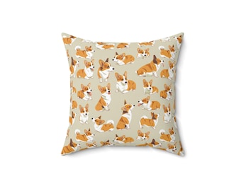 Corgi Pillow, Dog Print Pillow, Corgi Art, Gift For Corgi Owner, Corgi Home Decoration, Gift for Corgi Lover, Cardigan Welsh Corgi