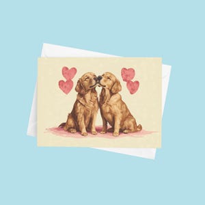 Carte Saint-Valentin Golden Retriever, Cadeau romantique pour elle, Cadeau pour couple, Cadeau d'anniversaire, Carte Je t'aime, Jolies cartes pour cadeau d'amour, Chien