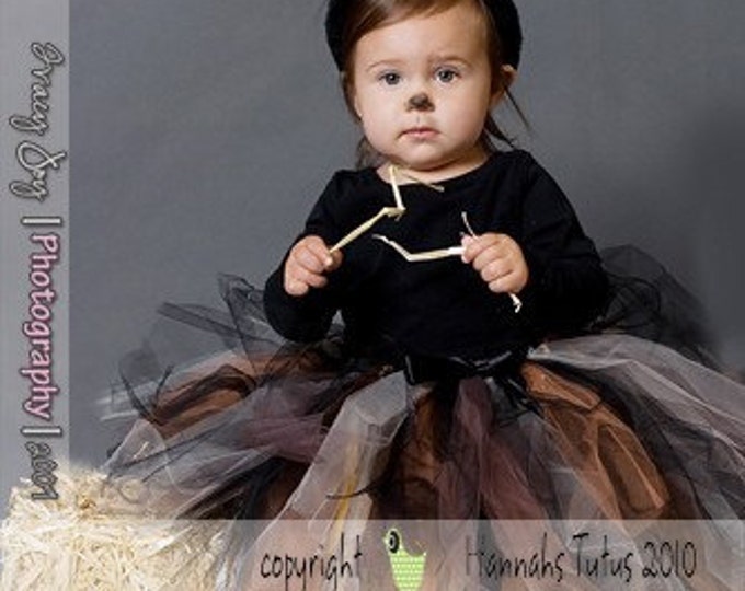 SHABBY KITTY HALLOWEEN TUTU AND CAT EARS HEADBAND CUSTOM MADE HALLOWEEN