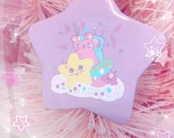 Kikko TV and Emotion Bear Star Button, Fairykei Button