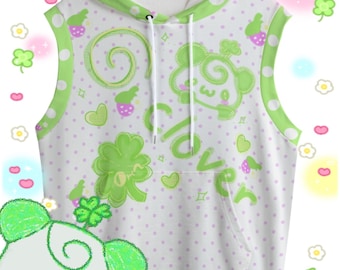 Twinkle Parfait Heisei Retro  hoodie vest, Kawaii shirt, cute shirt, pastel shirt, pastel clothing, cute clothing, kawaii clothing, pastel