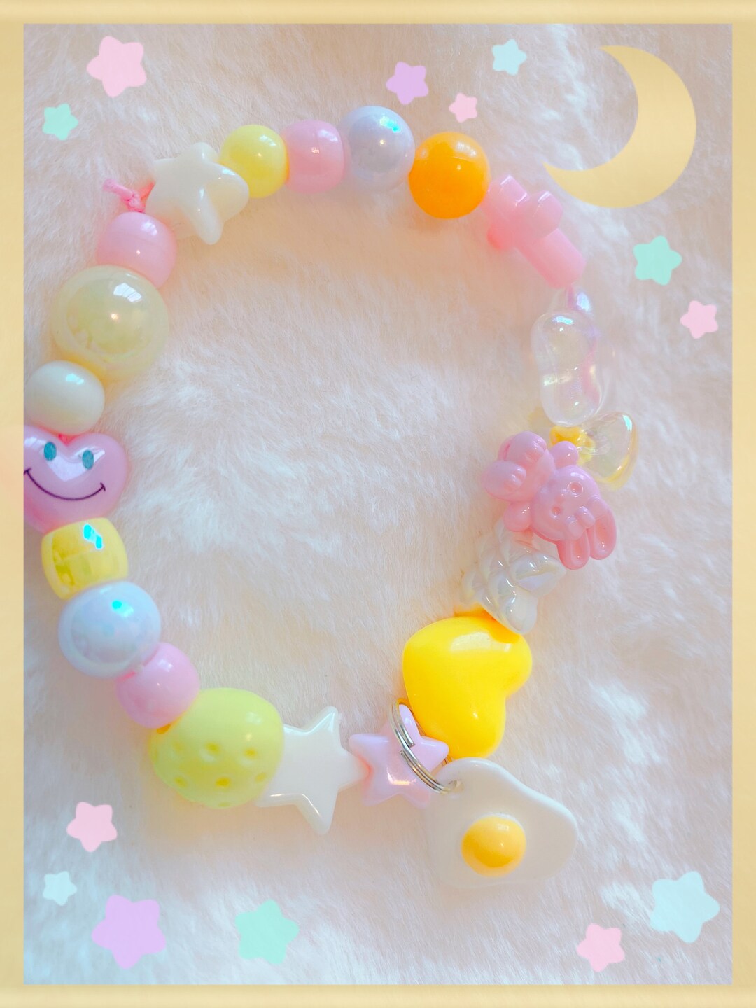 Cute Decora Heart Bracelet, Yami Kawaii, Cute Bracelet, Fairykei