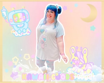 Starry Dreamy-legging, Fairy Kei-legging, fairykei-legging, pastelkleurige legging, kawaii-legging, schattige legging, yume kawaii-legging,
