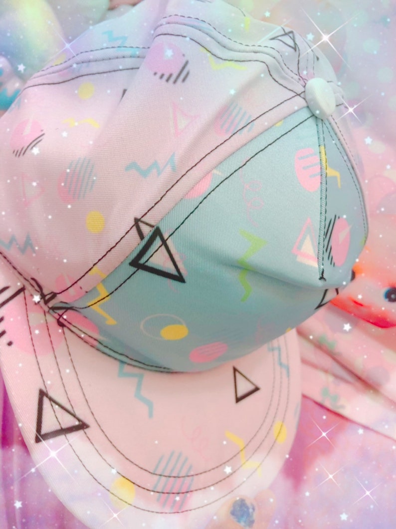 Geometric Inspired Barbie 80s Yume Kawaii Fairykei Hat image 0