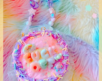 Dreamy F OFF! Cake  Necklace, pastel necklace, kawaii necklace, pastry necklace, cute necklace, kawaii accessories