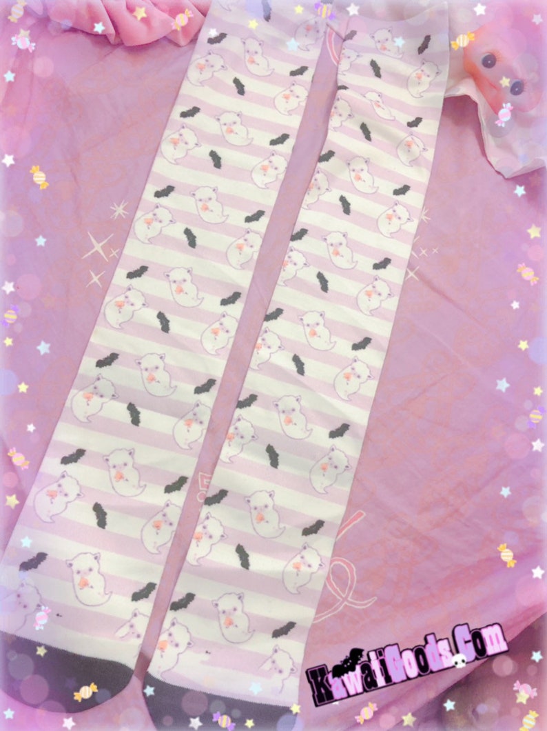 Pastel Cute Kawaii Ghost Pastel socks Pastel Goth Socks Alpaca Ghost Socks Creepy Cute Socks Ghost Socks Kawaii Socks