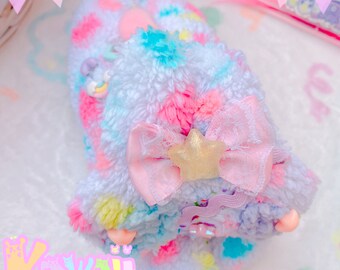 Peluche faite main Dreamy Bunny OOAk, peluche kawaii, jolie peluche, ours en peluche ours, ours rose, jolie peluche rose, peluche ours, peluche ours kawaii