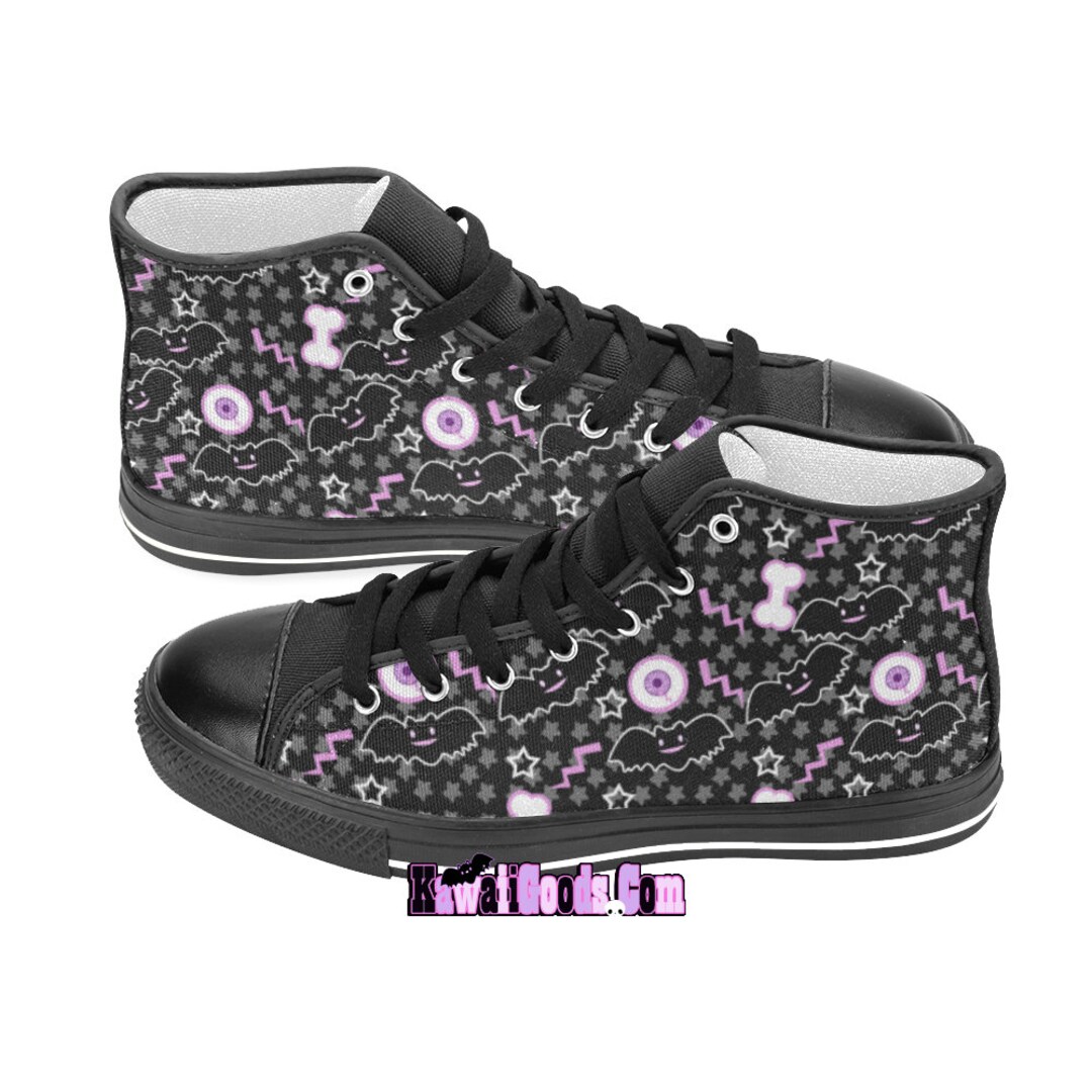 Creepy Cute Paste Goth Shoes Black Version men Spooky - Etsy