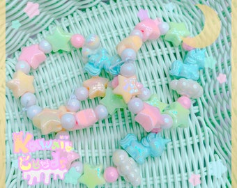 Dreamy  Star Unicorn bracelet, yami kawaii, cute bracelet, fairykei bracelets, pastel beads, bracelets cute, kawaii bracelets