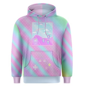 Kikko TV Pastel Video Game Yume Kawaii Sweater, Kawaii Sweater, Pastel Sweater image 6