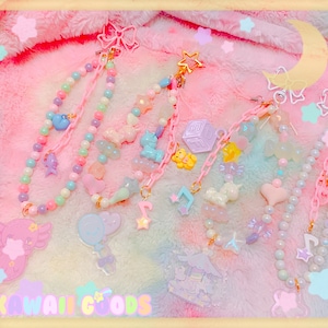 Custom Cellphone/switch  bracelet, make your own phone bracelet, phone strap, phone charm, switch charm, kawaii charm, pastel charm