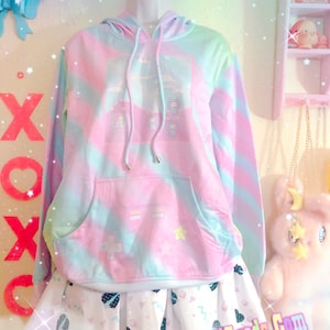 Kikko TV Pastel Video Game Yume Kawaii Sweater, Kawaii Sweater, Pastel Sweater image 1