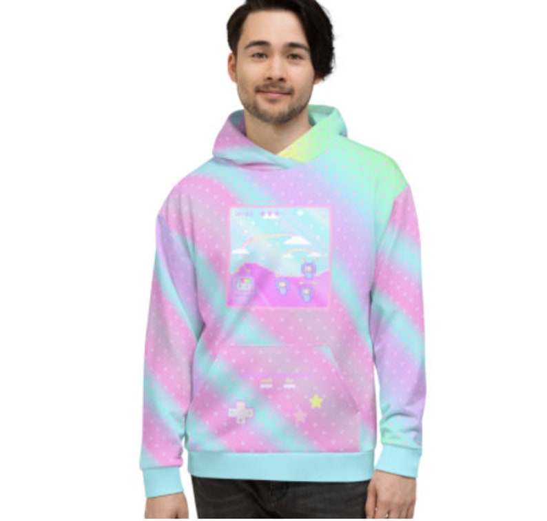 Kikko TV Pastel Video Game Yume Kawaii Sweater, Kawaii Sweater, Pastel Sweater image 5