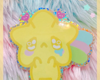 Twinkle Holographic Sticker, Glitter Sticker, kawaii stickers, pastel stickers, cute stickers, fairykei stickers