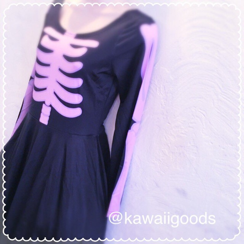 Skeleton Dress Bone Dress Pastel Goth Dress Etsy