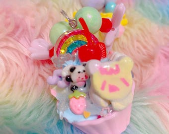 Kawaii Pastry bear Necklace, pastel necklace, kawaii necklace, pastry necklace, cute necklace, kawaii accessories, cute accessories