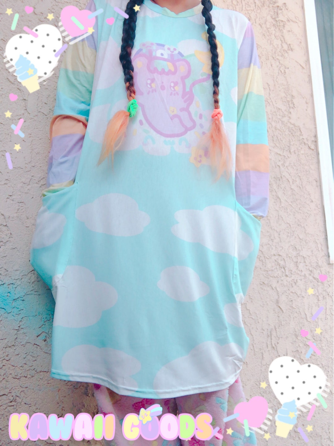 Emotion Bear Dreamy Clouds Yume kawaii dress, fairykei dress, cute dress, kawaii dress, pastel cloud dress, kawaii clothing, cute clothing, Emotion Bear Dreamy Clouds Yume kawaii dress, fairykei dress, cute dress, kawaii dress, pastel cloud dress, kawaii clothing, cute clothing,